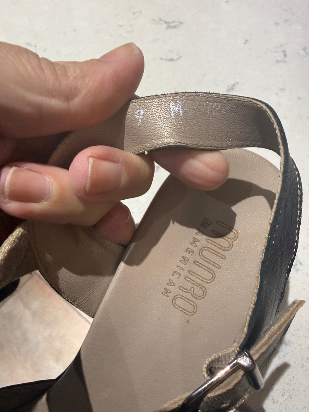 Munro Tan and Brown Woven Strappy Sandals - Picture 7 of 7